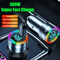 300W Dual USB Super Fast Car Charger With LED Light Voltage Monitor 6
