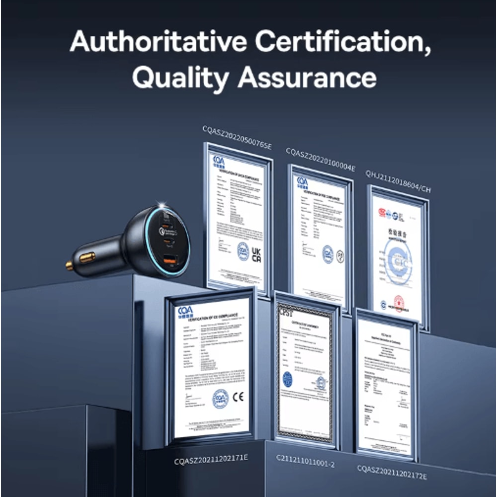 Baseus 160W USBC Car Charger QC 50 PD 30 PPS Fast Charging Adapter 7