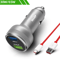 80W SuperVOOC Dual USB Car Charger For OnePlus Warp Dash Fast Charge Adapter 4