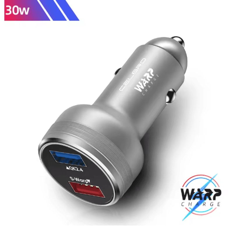 80W SuperVOOC Dual USB Car Charger For OnePlus Warp Dash Fast Charge Adapter 10