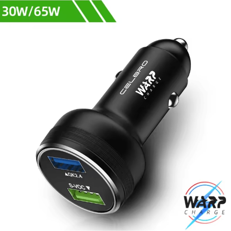80W SuperVOOC Dual USB Car Charger For OnePlus Warp Dash Fast Charge Adapter 7