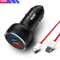 80W SuperVOOC Dual USB Car Charger For OnePlus Warp Dash Fast Charge Adapter 9