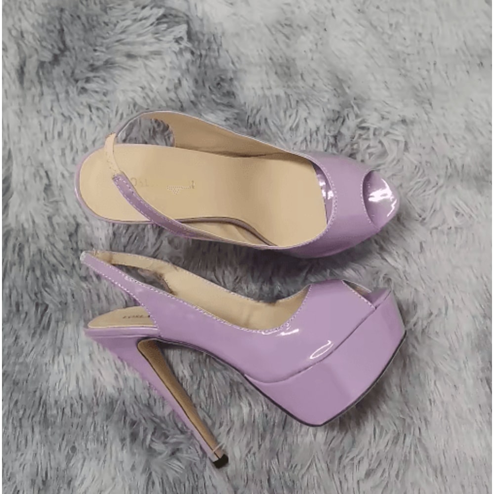 14CM Platform Gladiator High Heel Sandals Sexy Open Toe Party Wedding Shoes 2