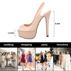 14cm platform gladiator high heel sandals – sexy open toe party & wedding shoes