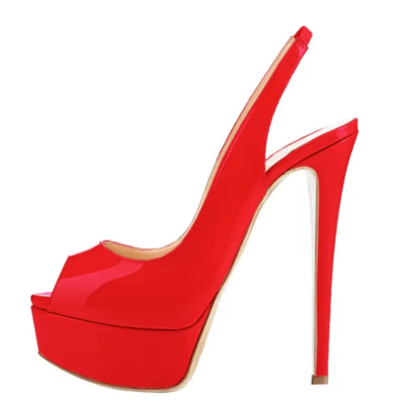 14CM Platform Gladiator High Heel Sandals Sexy Open Toe Party Wedding Shoes 8