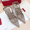 2025 Luxury Punk Rivet Pointed Toe Stiletto Gladiator Sandals 13