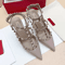 2025 Luxury Punk Rivet Pointed Toe Stiletto Gladiator Sandals 14