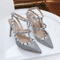 2025 Luxury Punk Rivet Pointed Toe Stiletto Gladiator Sandals 6
