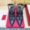 2025 Luxury Punk Rivet Pointed Toe Stiletto Gladiator Sandals 25