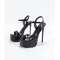 15CM Waterproof Platform Thin Heel Stiletto Sandals With Ankle Strap 2