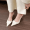 Designer Pointed Toe Slingback Heels With Square Buckle Elegant Office Pumps 2