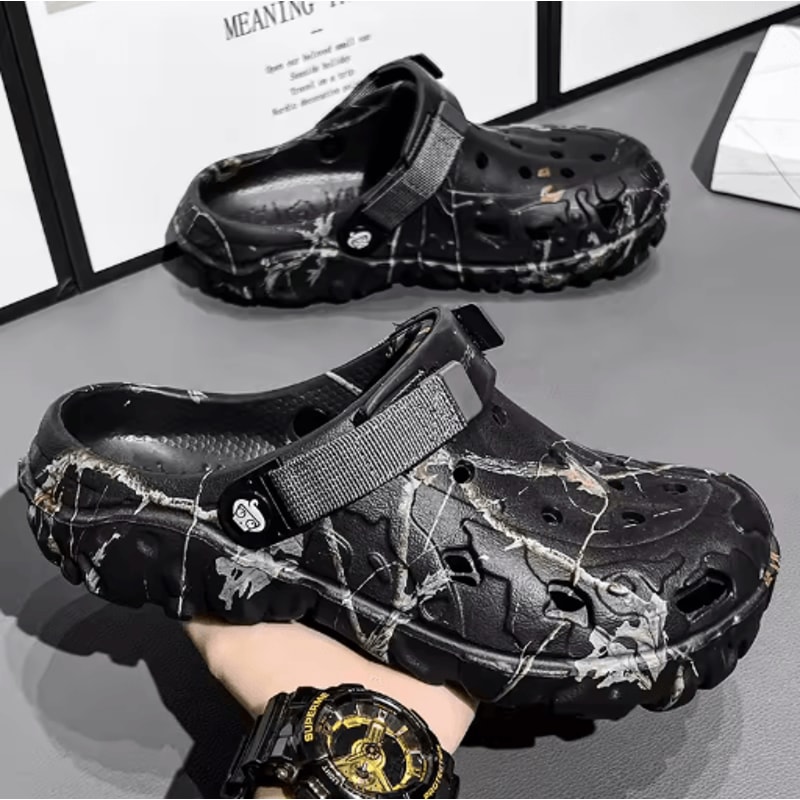 Classic Lightweight Anti Slip Garden Slippers Outdoor Platform Sandals For Men 2