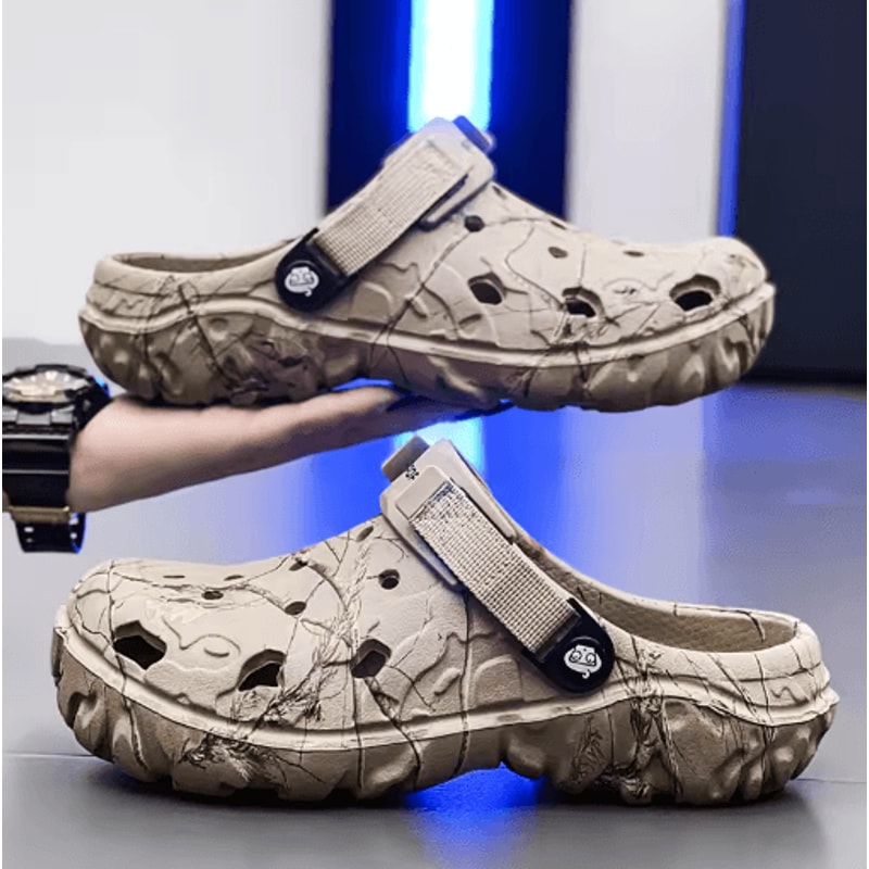 Classic Lightweight Anti Slip Garden Slippers Outdoor Platform Sandals For Men 7