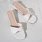2025 Open Toe Square Heel Leather Slide Slippers Candy Color Summer Sandals 4