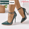 Aphixta Plus Size Pointed Toe Metal Buckle Stiletto Pumps 10CM To 12CM Party Heels 48 To 50 1