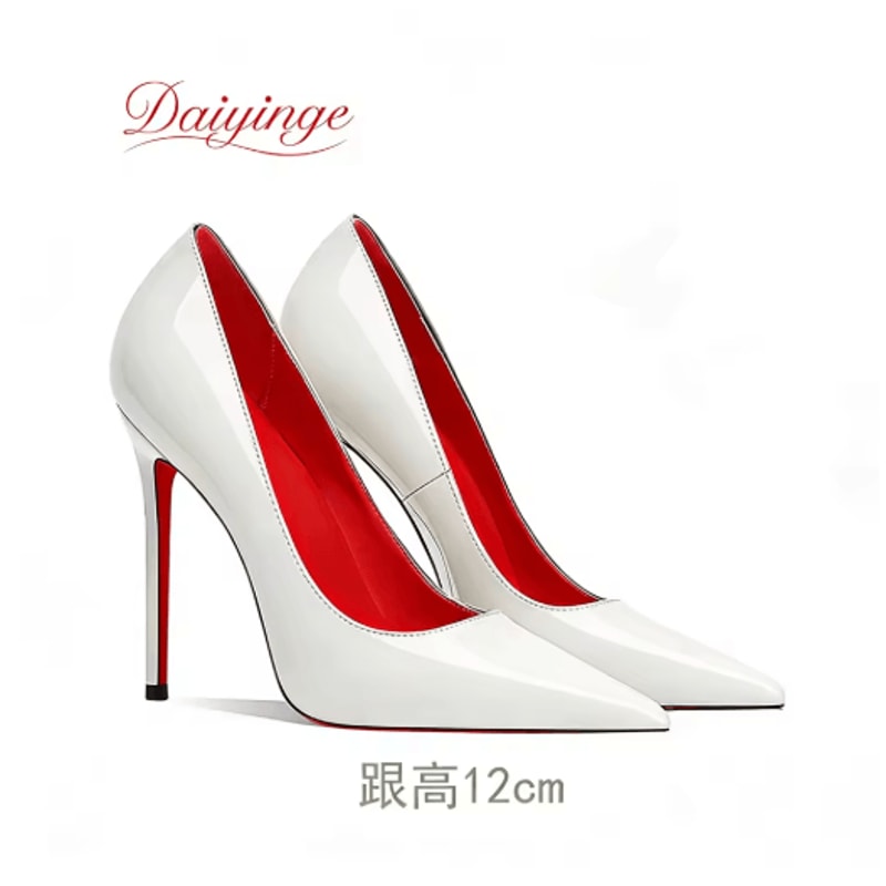 2026 Luxury Red Bottom 12CM Pointed Toe Stiletto Pumps For Party And Wedding 0