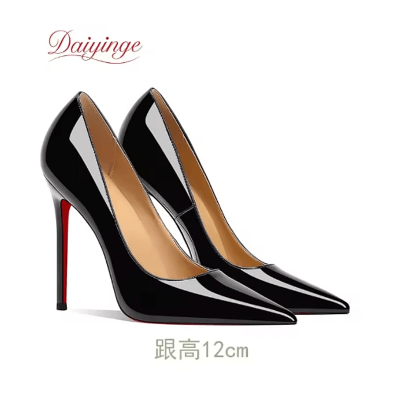 2026 Luxury Red Bottom 12CM Pointed Toe Stiletto Pumps For Party And Wedding 12