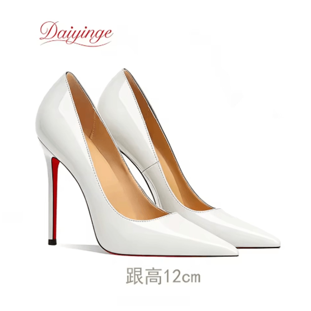 2026 Luxury Red Bottom 12CM Pointed Toe Stiletto Pumps For Party And Wedding 16