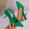 2024 Closed Toe Hollow Pointed Mid Heel Sandals For Women 5