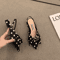 Elegant Pointed Strap Low Heel Sandals Womens Fashion Party Pumps 2023 2