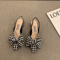 Elegant Pointed Strap Low Heel Sandals Womens Fashion Party Pumps 2023 3