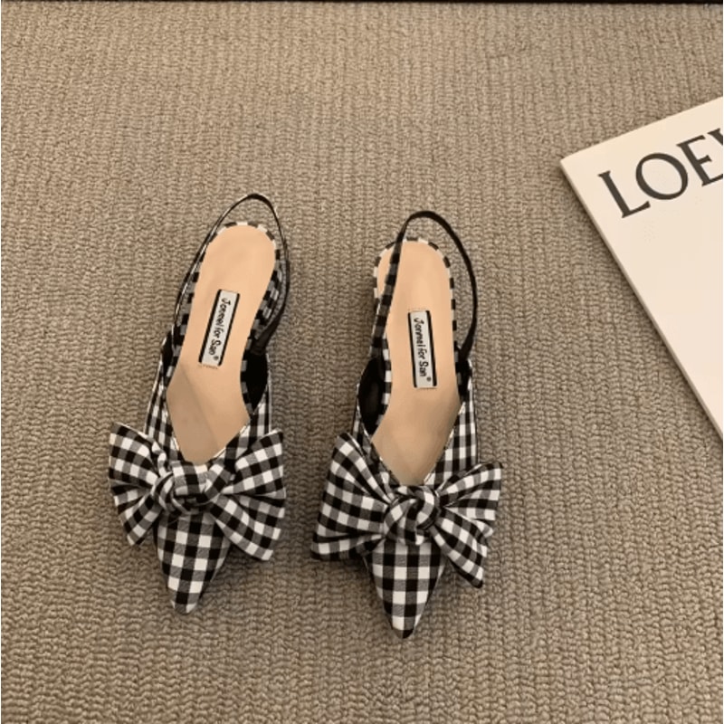 Elegant Pointed Strap Low Heel Sandals Womens Fashion Party Pumps 2023 3