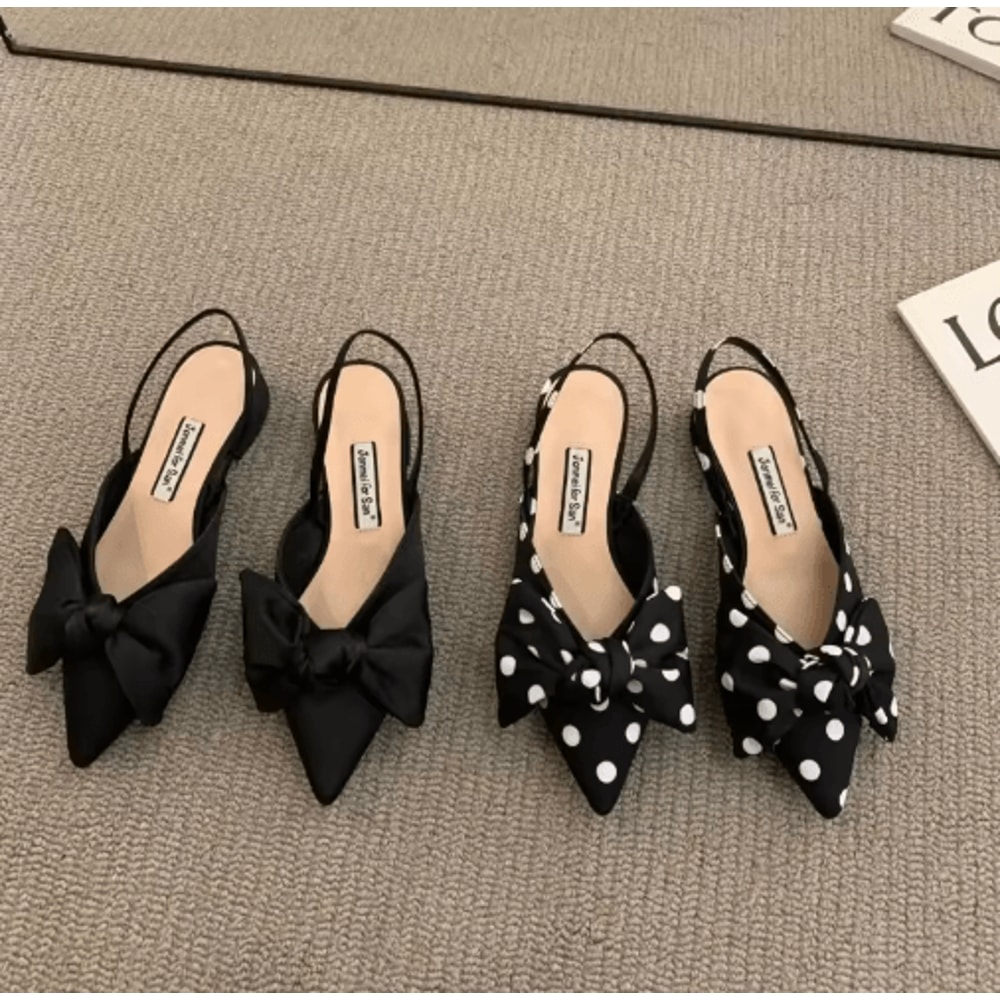 Elegant Pointed Strap Low Heel Sandals Womens Fashion Party Pumps 2023 6