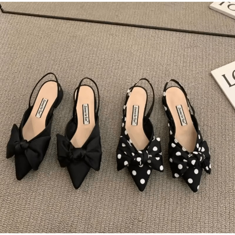 Elegant Pointed Strap Low Heel Sandals Womens Fashion Party Pumps 2023 6