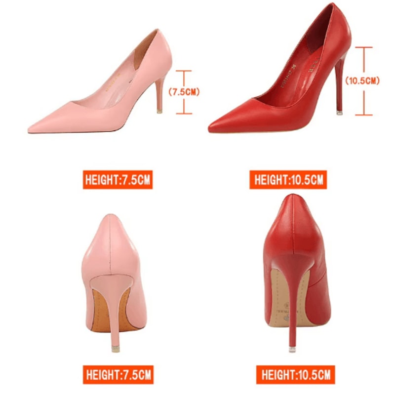 BIGTREE 2026 Classic Pointed Toe Stiletto Pumps Wedding Party High Heels 0