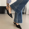 Summer Pointed Toe Slingback Mules Elegant Low Heel Party Sandals 4