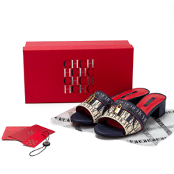 ch monogram metal lock low heel slippers – elegant designer style mules