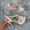 Loslandifen 14 Cm Platform High Heels Sandals Sexy Plus Size Sandals With Ankle Strap Heels For Wo 4