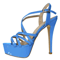 Loslandifen 14 Cm Platform High Heels Sandals Sexy Plus Size Sandals With Ankle Strap Heels For Wo 14