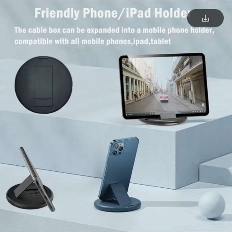 Portable 60W Fast Charging Multi Cable Set With Organizer Box And Phone Stand 4