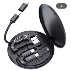 portable 60w fast charging multi cable set with organizer box and phone stand