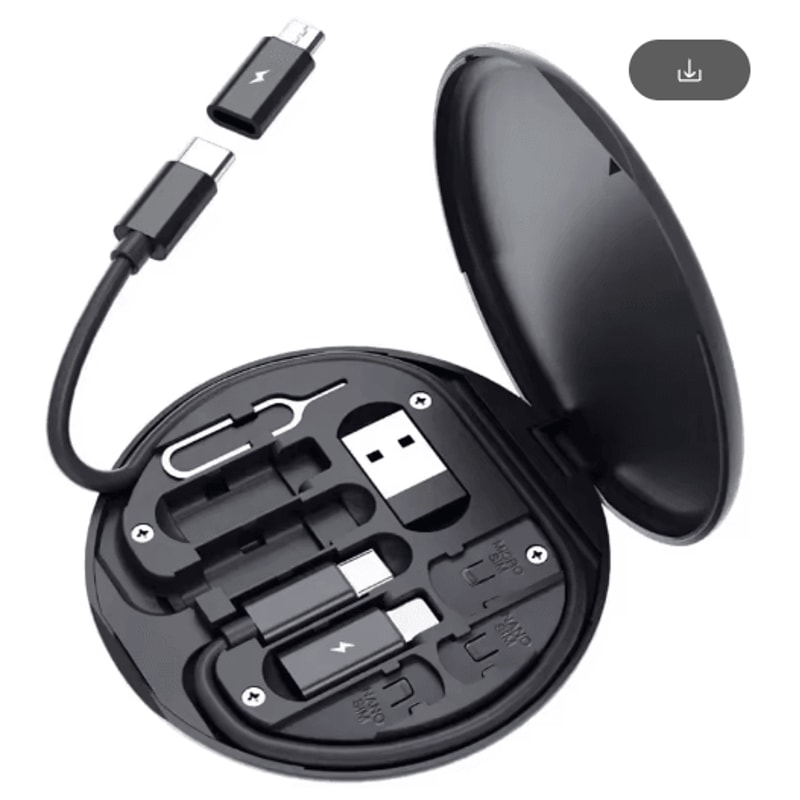 Portable 60W Fast Charging Multi Cable Set With Organizer Box And Phone Stand 0