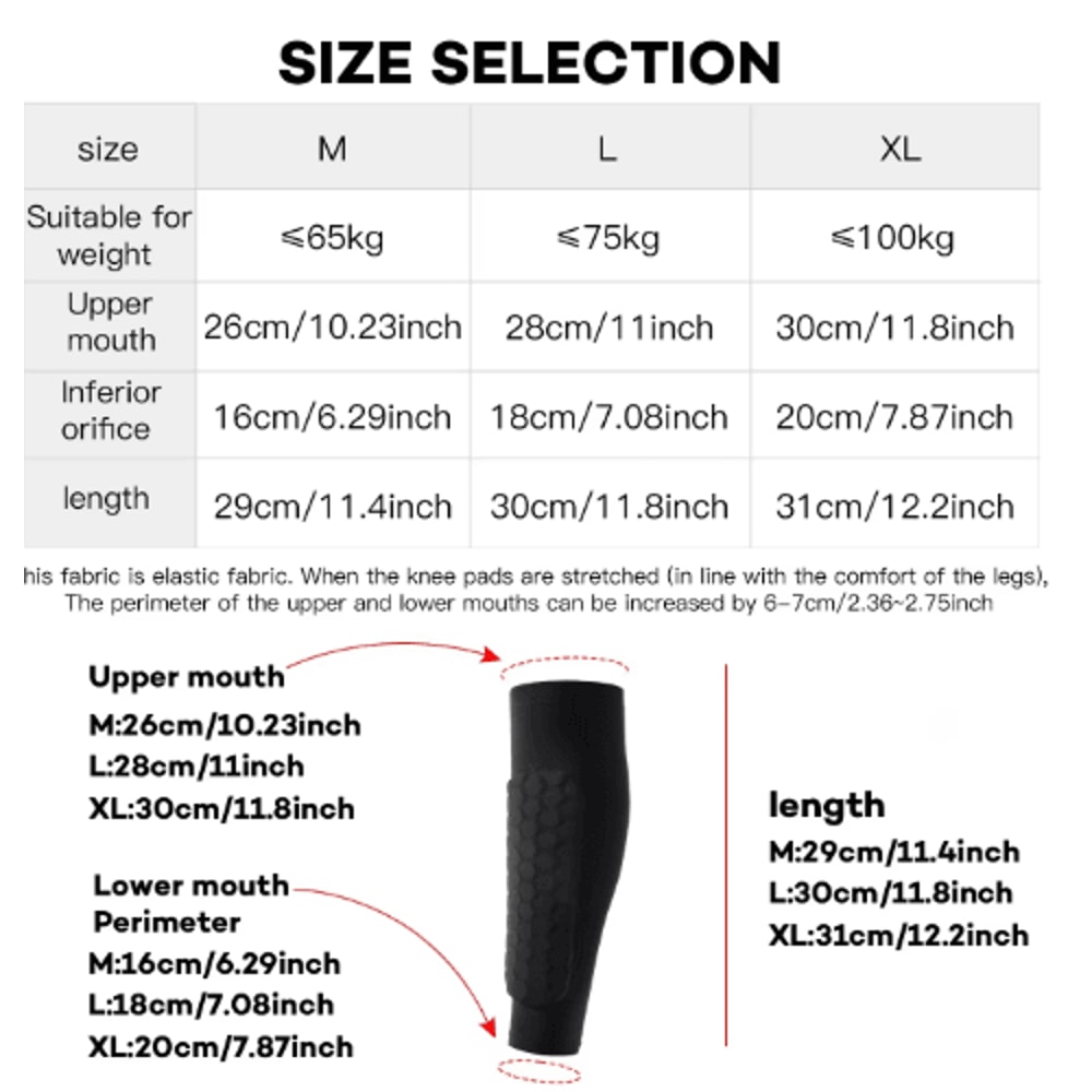 EVA Padded Ski Shin Guard Sleeves Impact Absorbing Calf Boot Bite Protector Pair 2