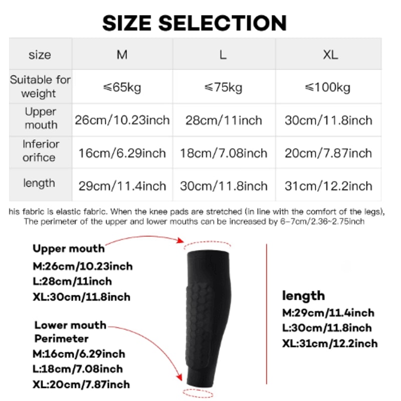 EVA Padded Ski Shin Guard Sleeves Impact Absorbing Calf Boot Bite Protector Pair 2