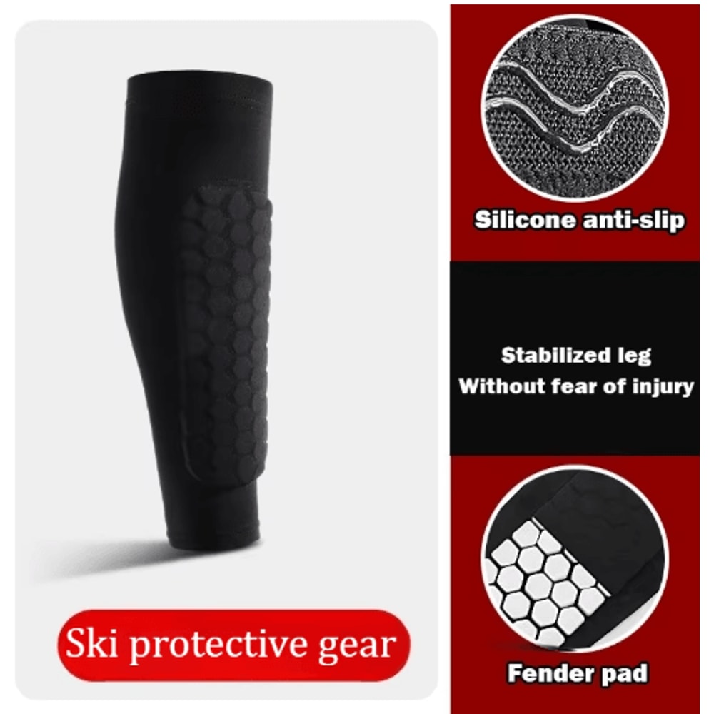 EVA Padded Ski Shin Guard Sleeves Impact Absorbing Calf Boot Bite Protector Pair 5