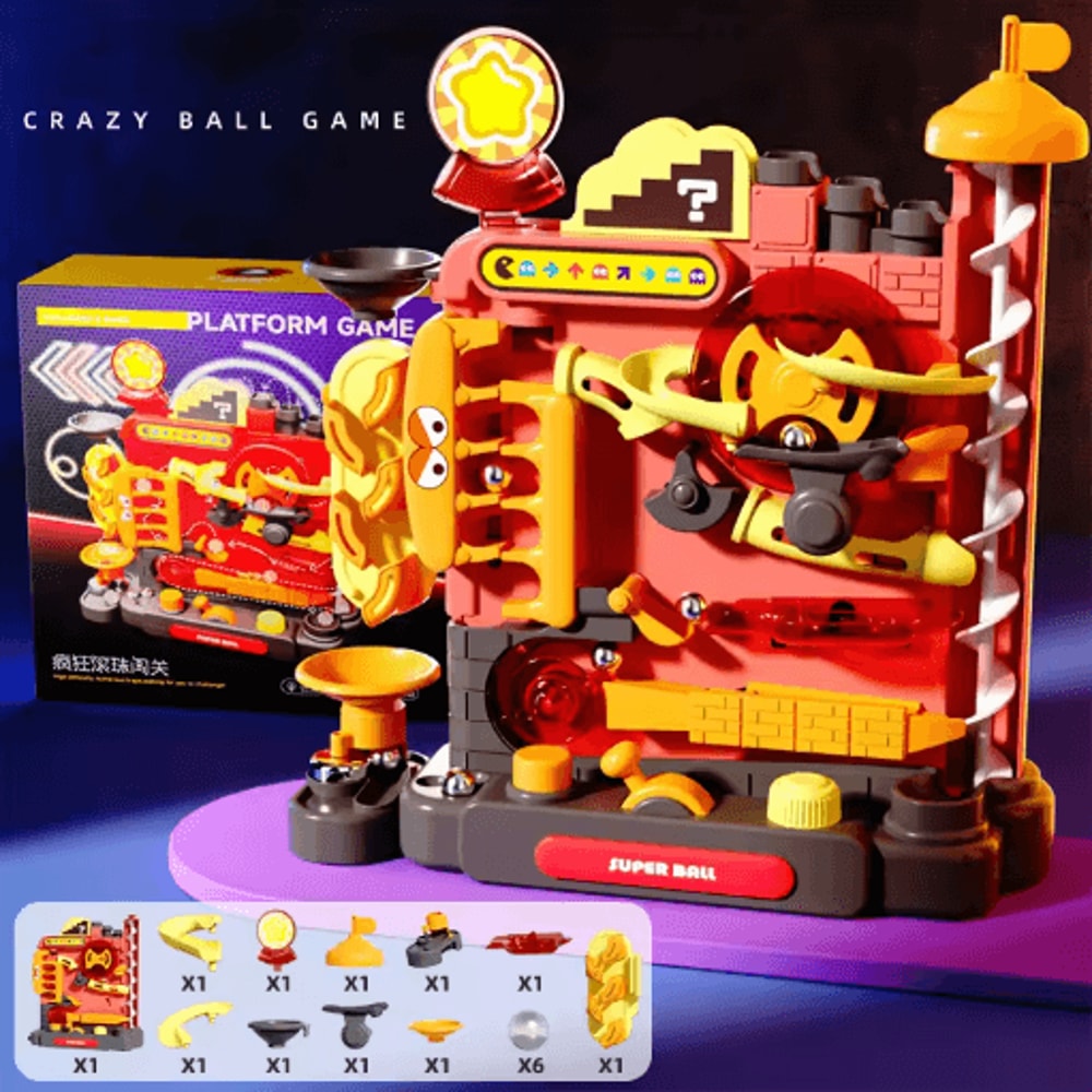 Montessori Multi Layer Wooden Ball Track Adventure Interactive Brain Game For Kids 1