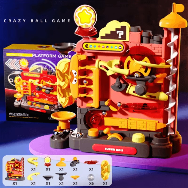 Montessori Multi Layer Wooden Ball Track Adventure Interactive Brain Game For Kids 1