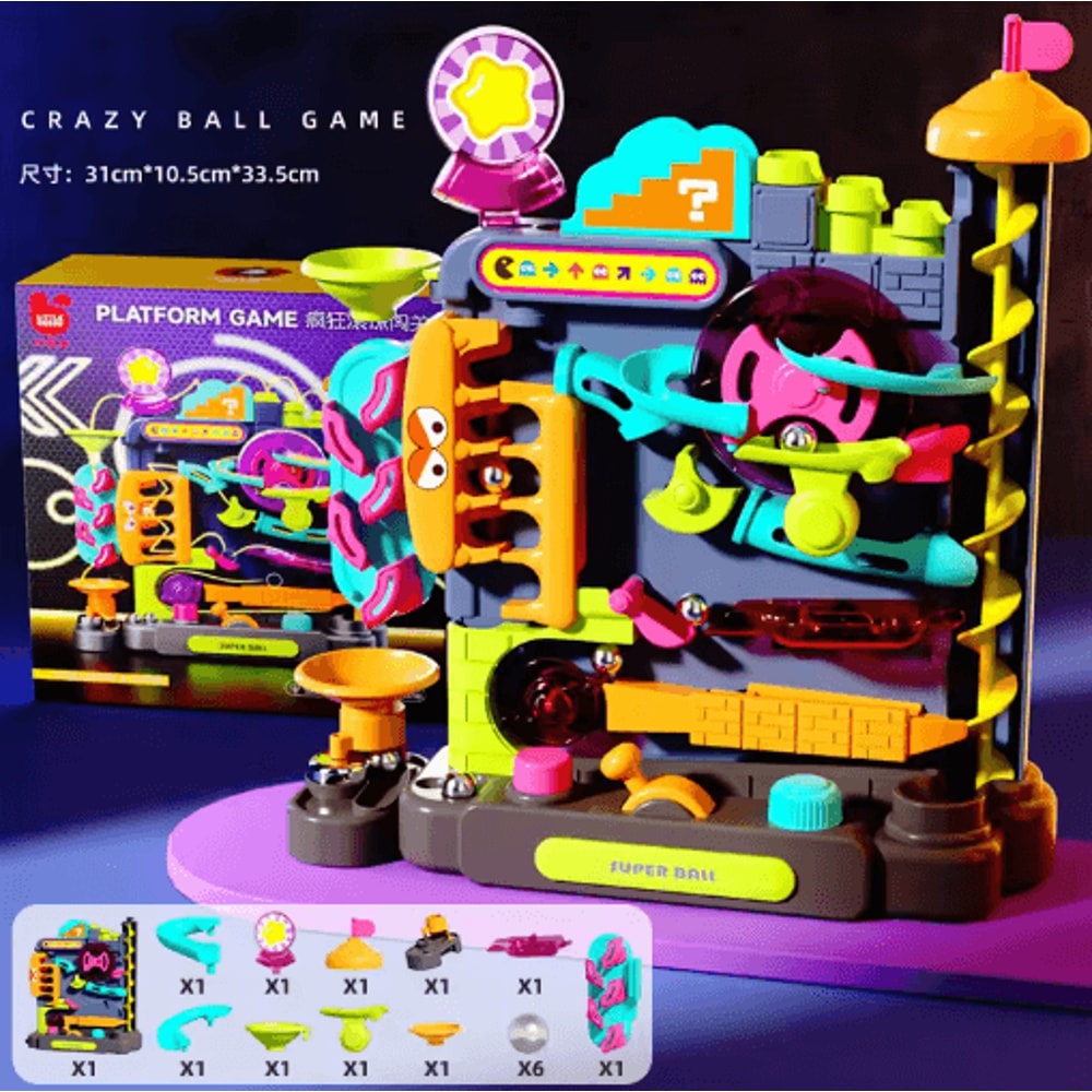 Montessori Multi Layer Wooden Ball Track Adventure Interactive Brain Game For Kids 2