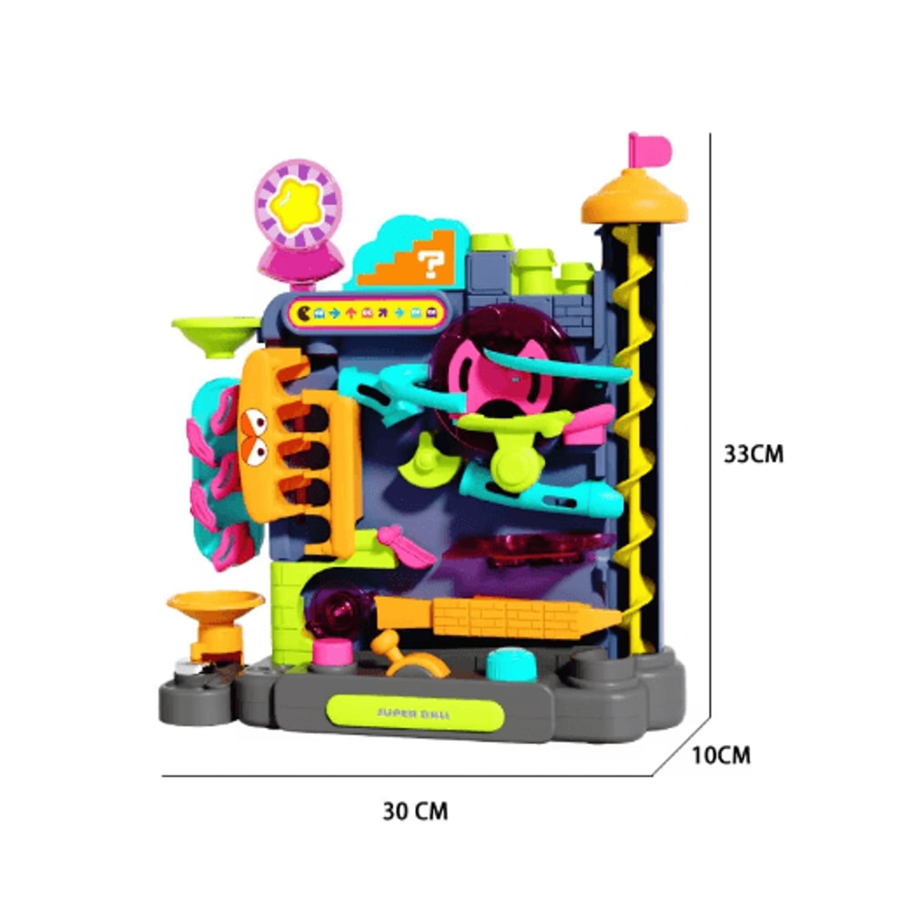 Montessori Multi Layer Wooden Ball Track Adventure Interactive Brain Game For Kids 6