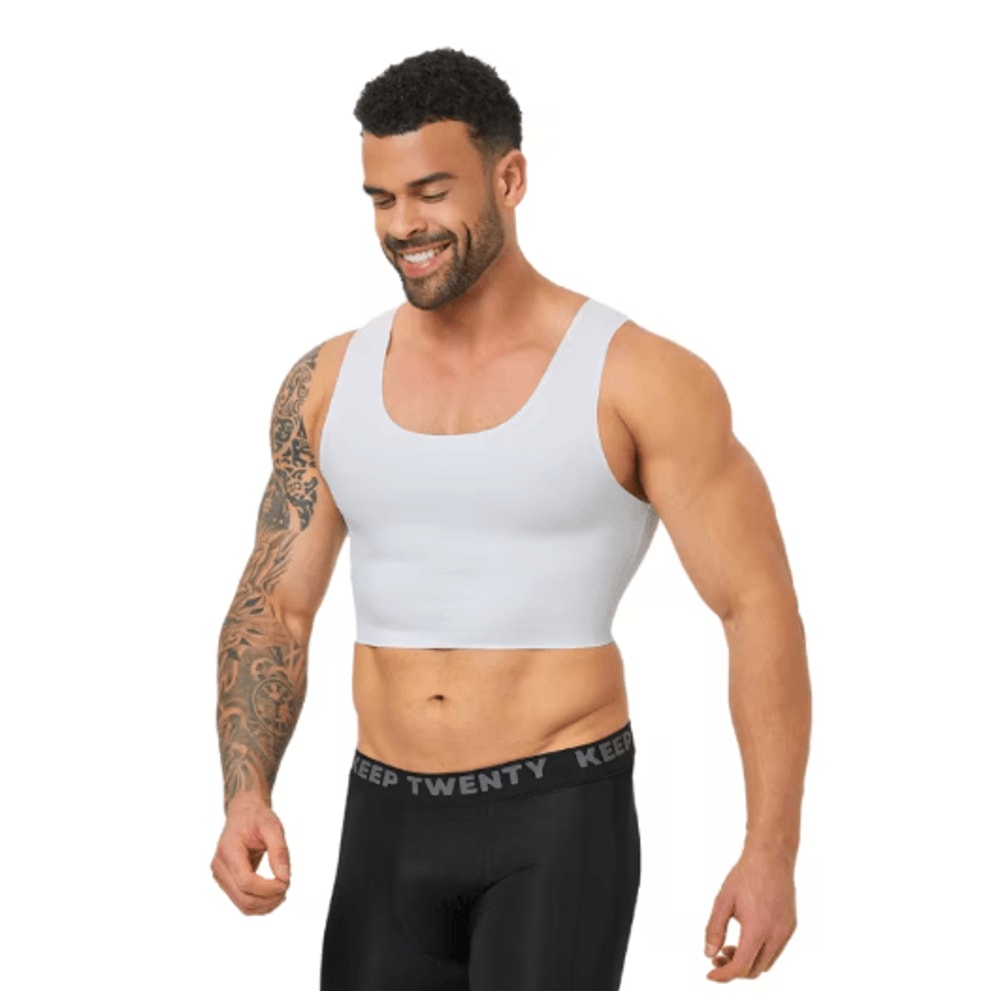 Mens Seamless Compression Shapewear Vest Slim Fit Breathable Body Shaper Tank 2