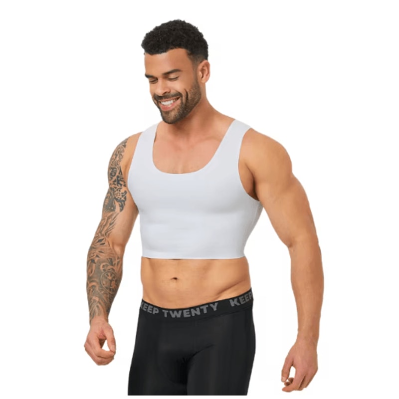 Mens Seamless Compression Shapewear Vest Slim Fit Breathable Body Shaper Tank 2