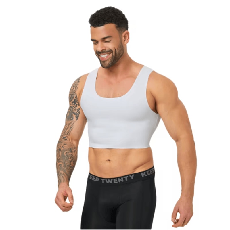 Mens Seamless Compression Shapewear Vest Slim Fit Breathable Body Shaper Tank 5