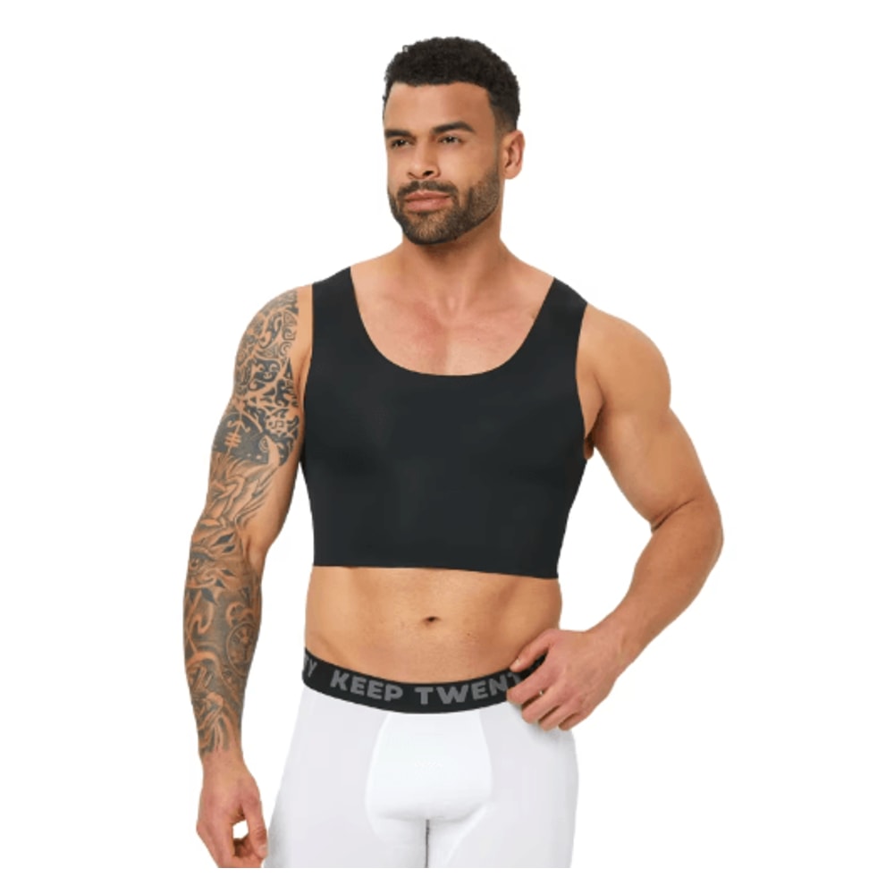 Mens Seamless Compression Shapewear Vest Slim Fit Breathable Body Shaper Tank 6
