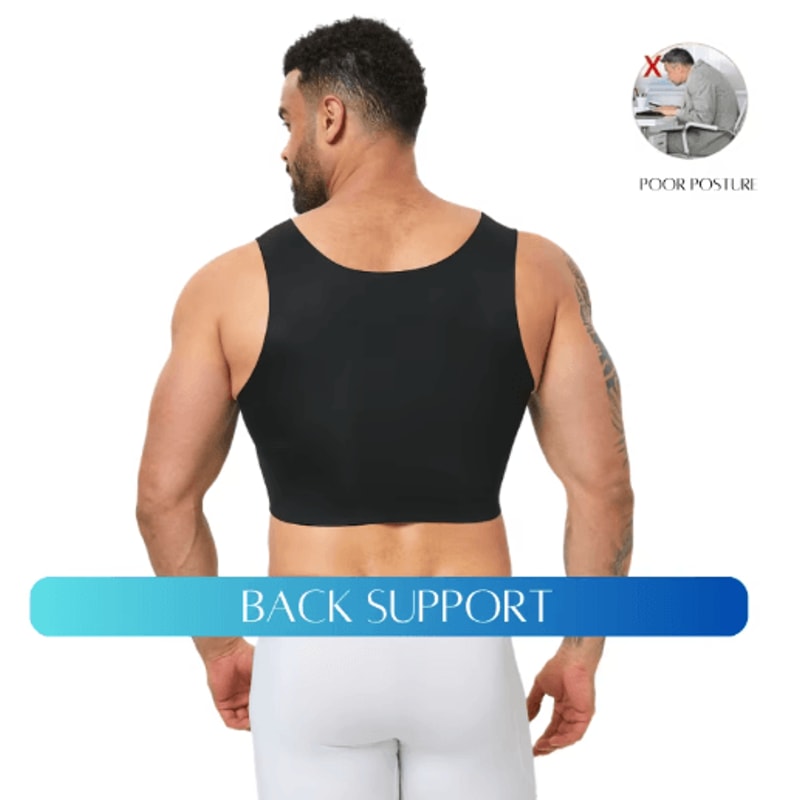 Mens Seamless Compression Shapewear Vest Slim Fit Breathable Body Shaper Tank 7
