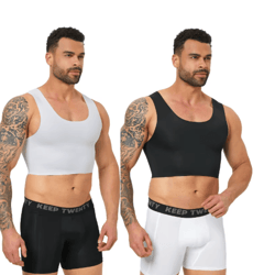 mens seamless compression shapewear vest slim fit breathable body shaper tank