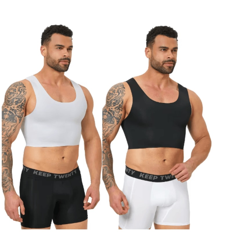 Mens Seamless Compression Shapewear Vest Slim Fit Breathable Body Shaper Tank 0